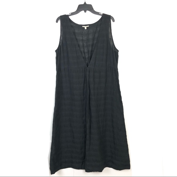 Eileen Fisher Dresses & Skirts - EILEEN FISHER 100% LINEN V-NECK SLEEVELESS DRESS
